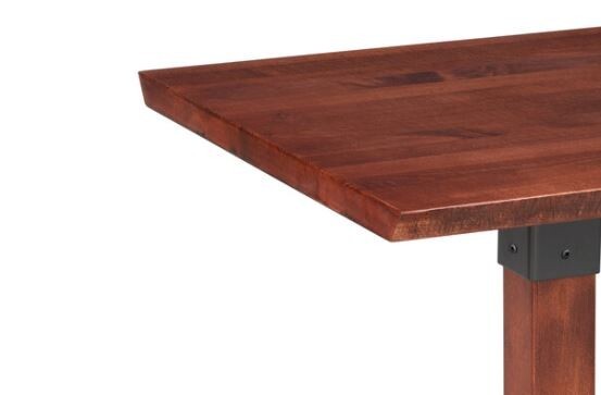 30'' Square Solid Wood Live Edge Restaurant Table Top in Mahogany Wood Finish