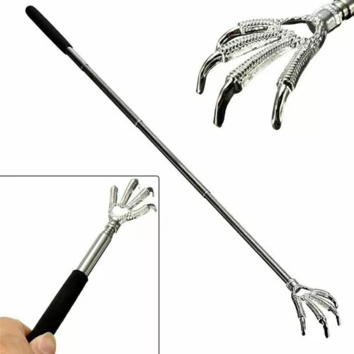 Eagle Claw Telescopic Metal Back Scratcher Massager Itch Relief Extends to 33"
