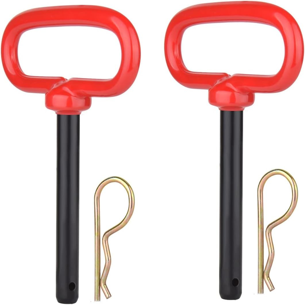 3/8" x 4" Inch Trailer Hitch Pin and Clip Towing Hitchs Red 3/8*4 in, red