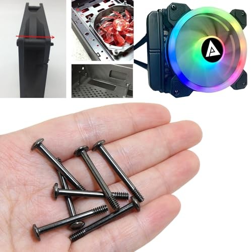 30PCS Computer Case Fan Part Desktop Computer Power Supply Fan Long Screw