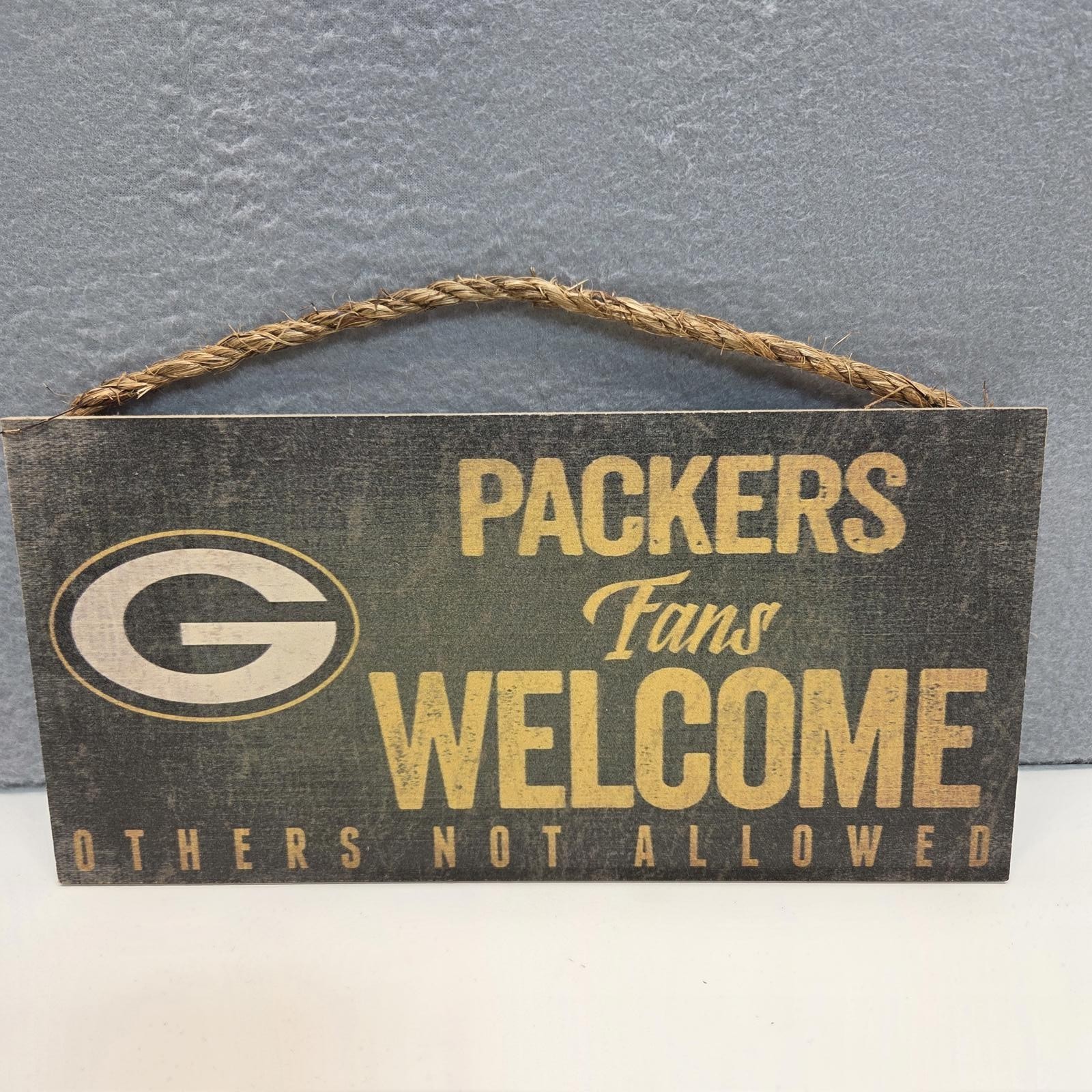 Green Bay Packers Football Wood Home Decor Man Cave Sign 12x6 NEW