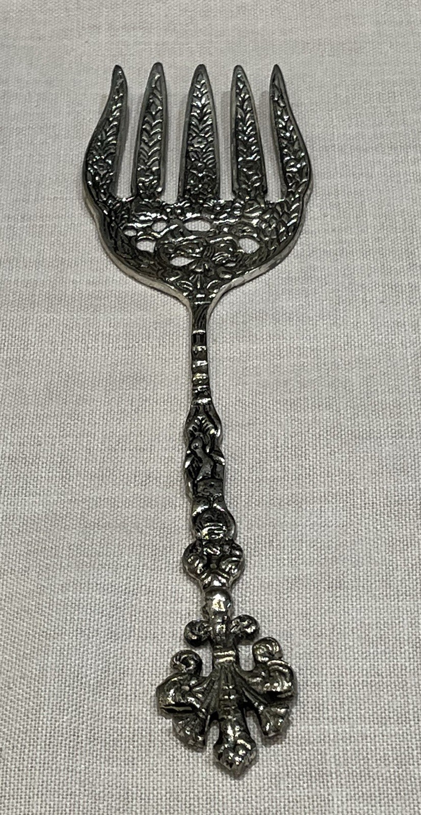 Vintage Ornate Salad Serving Set Large Spoon Fork