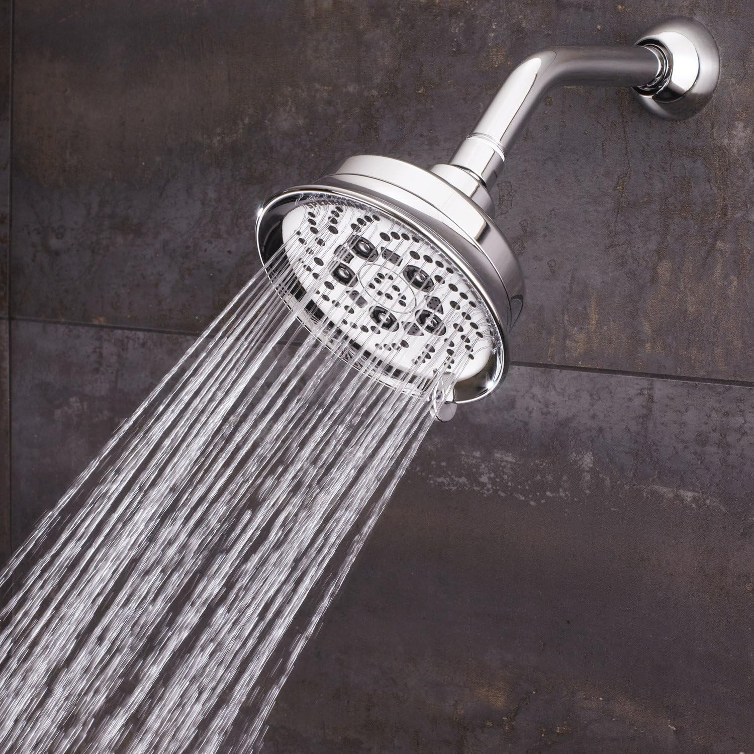 SR-124 Assana Anystream Multi-Function Shower Head, Polished Chrome