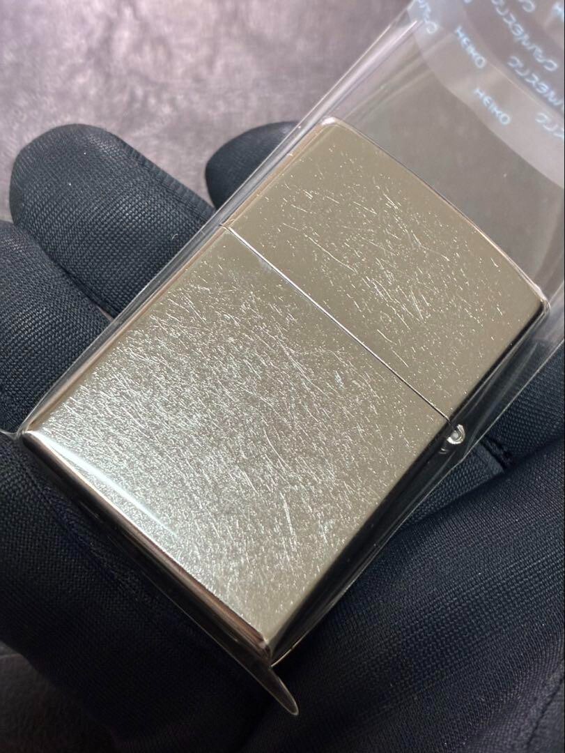 Zippo Skull Silver Dust One Sided Processing Lighter Regular Japan