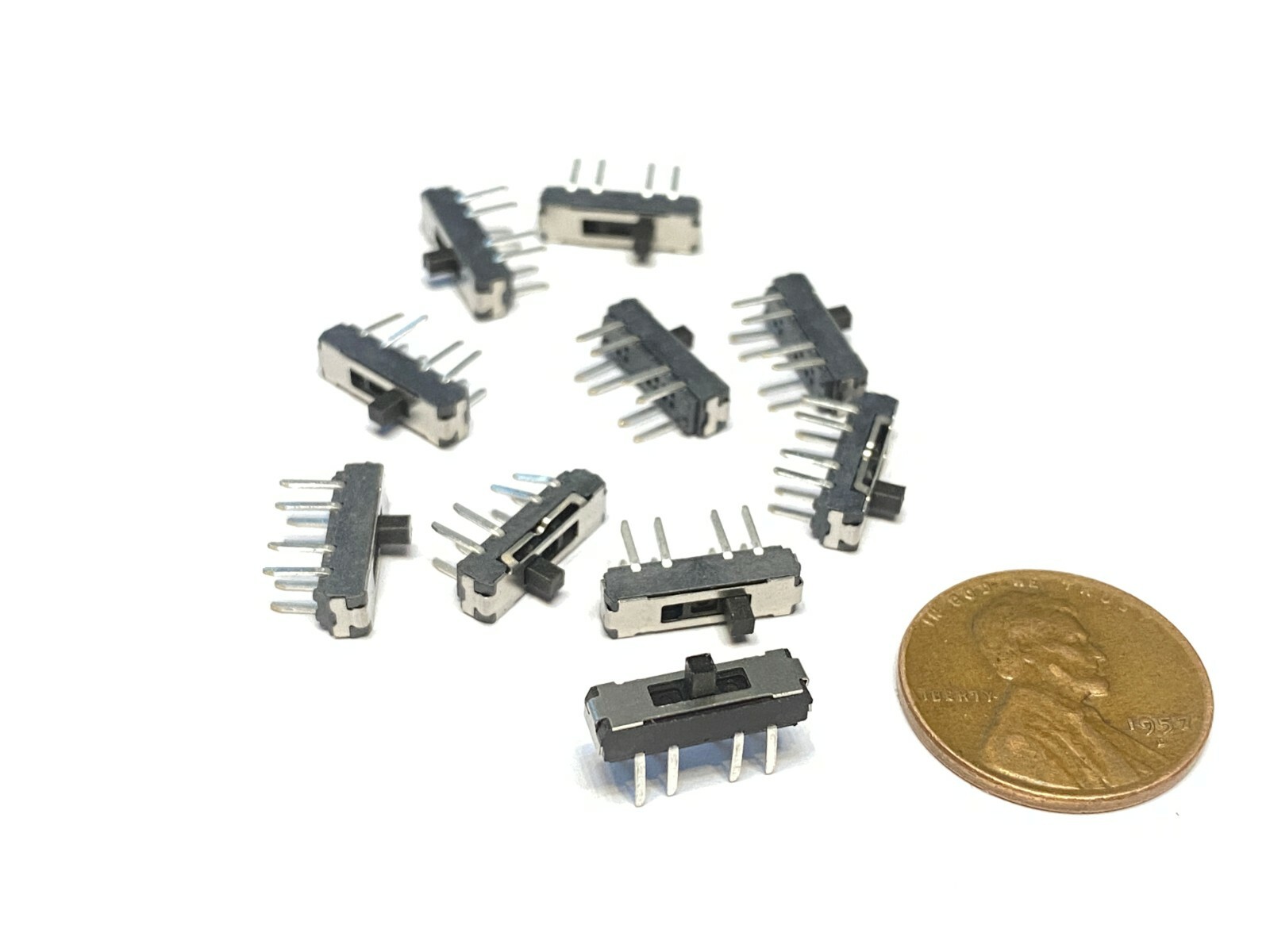 10  MSS23D18 MSS-23D18 Small on off on 3 position 8Pin 2P3T Slide Switch pcb a34