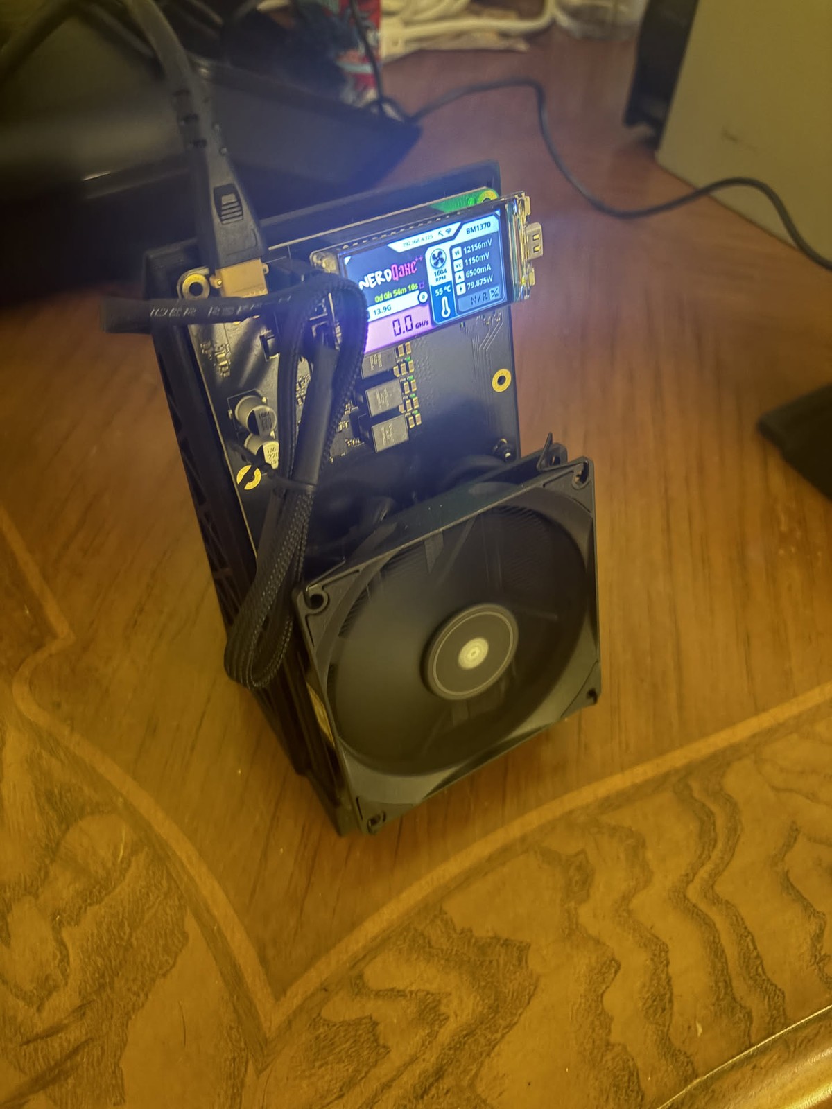 NerdQAxe++ Rev 6 Bitcoin Solo Miner 6TH/s 4x BM1370 Never Overclocked PSU