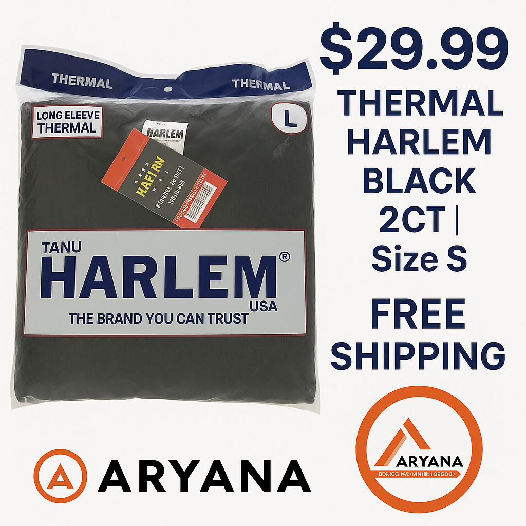 THERMAL HARLEM BLACK | WINTER | 2CT | Size - S – Only $29.99 + FREE SHIPPING