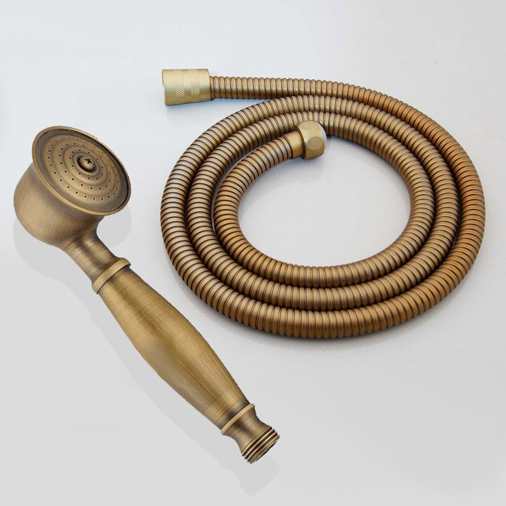 Antique Brass Telephone Hand Held Shower Head with1.5m Hose Bathroom Accessories