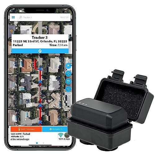 Optimus 3.0 GPS Tracker - 1 Month Battery - with Heavy Duty Waterproof Case a...