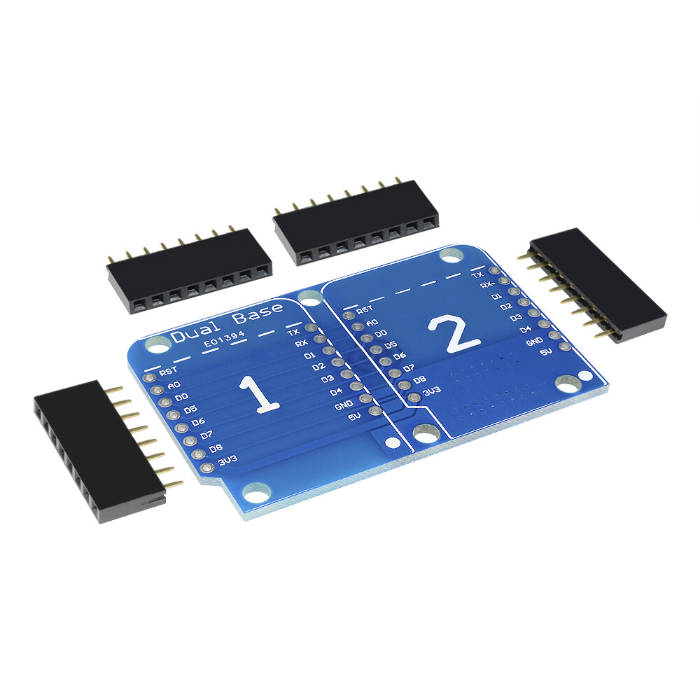 Double Socket Dual Base Shield for WeMos D1 Mini NodeMCU Arduino ESP8266