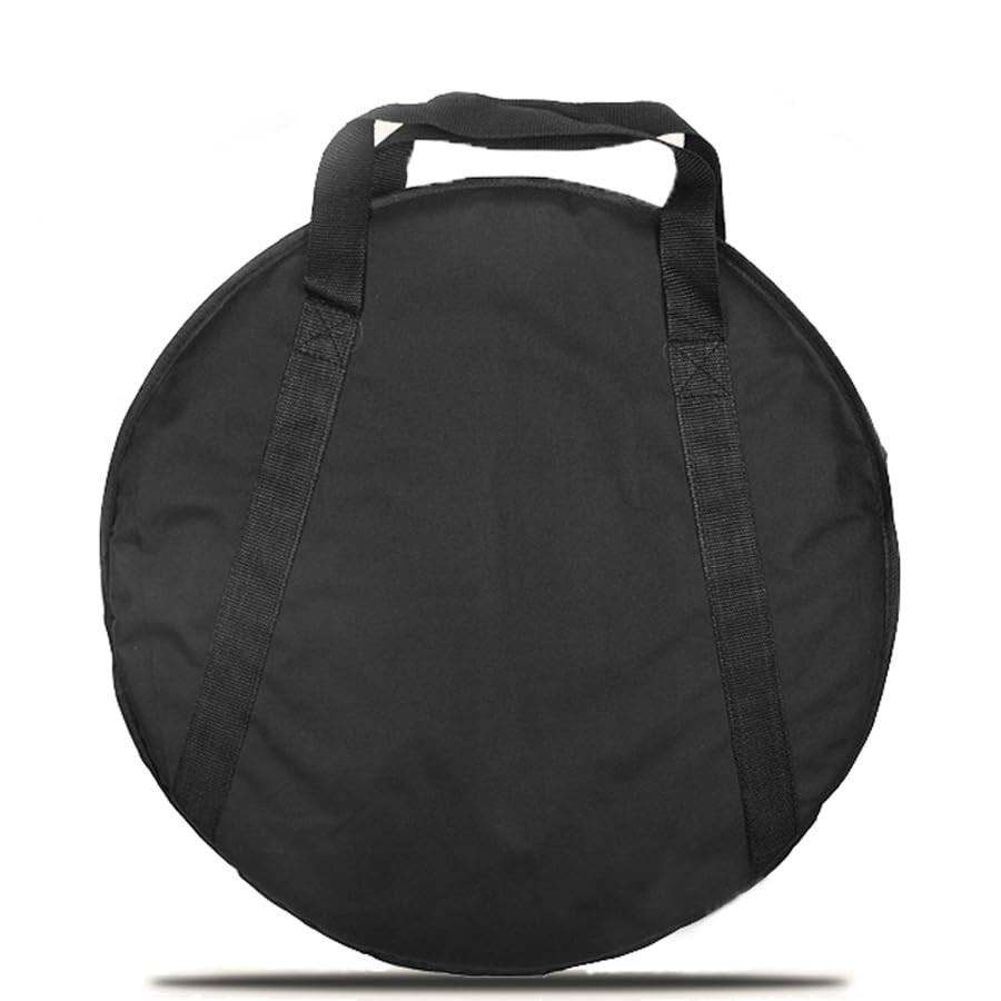 20 Inch Cymbal Gig Bag With Carry Handle Double Layer Round Storage Case