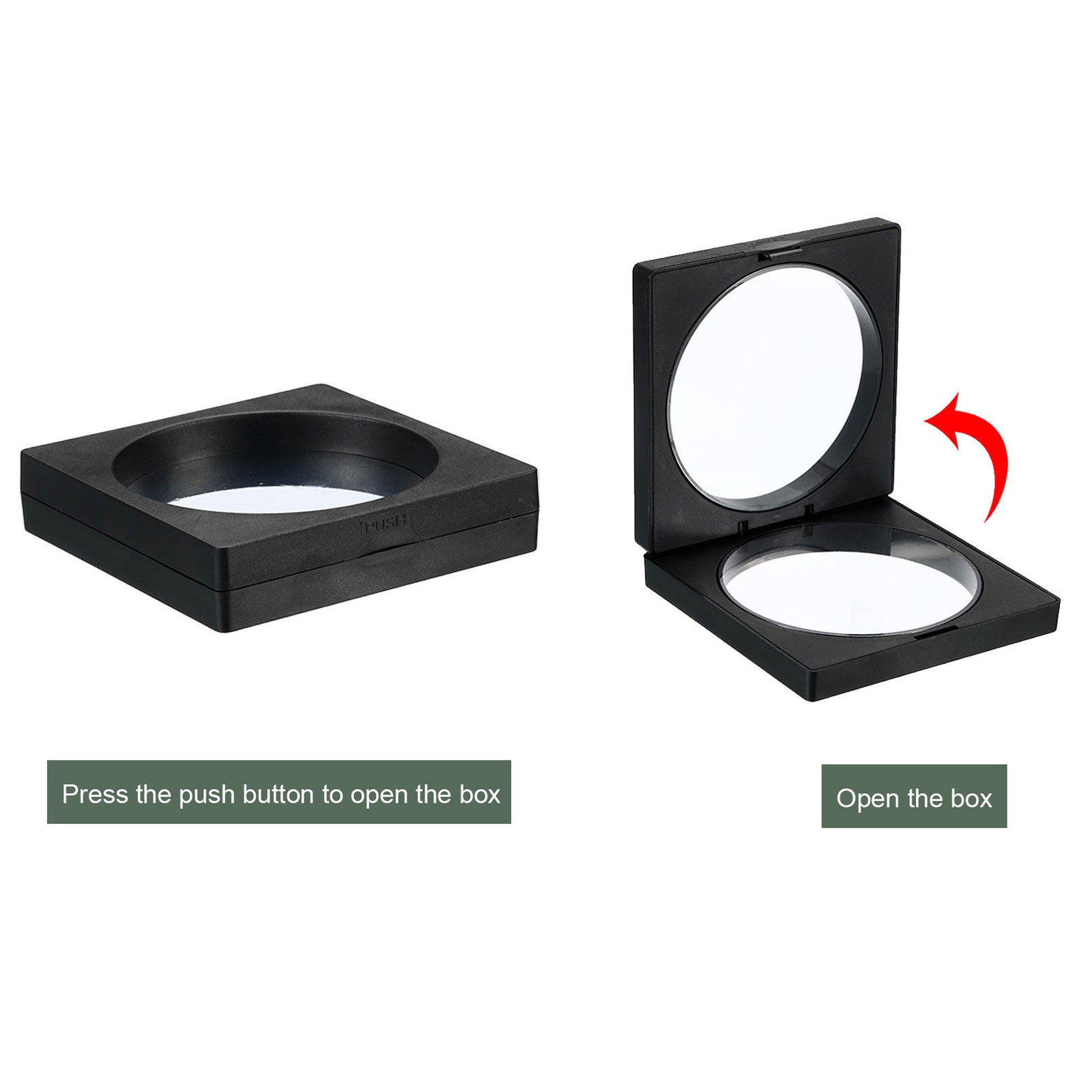 3Pcs 3D Floating Display Case, Coin Display Holder Case(White, 2.8x2.8″)