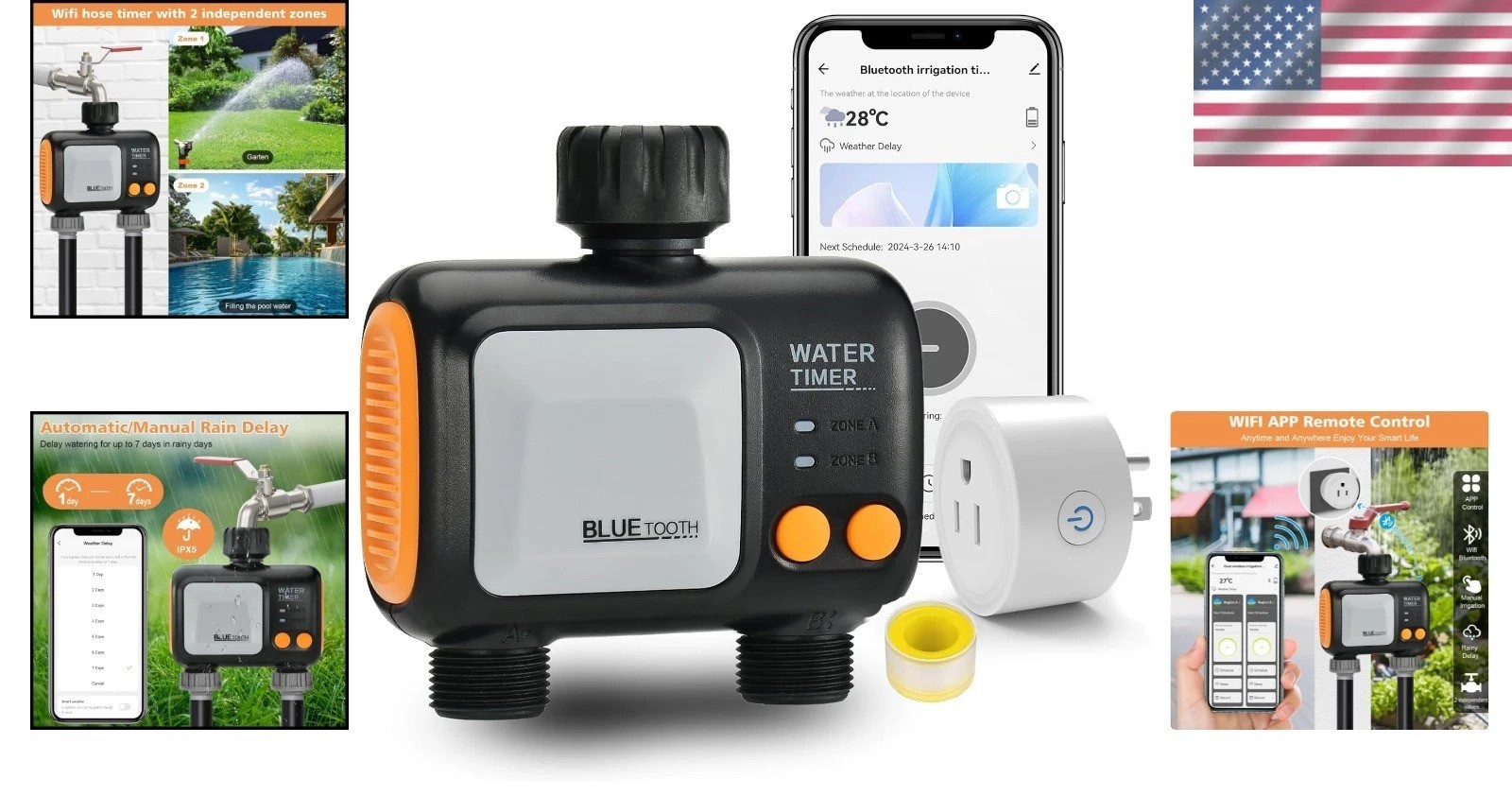 Smart Irrigation Controller, 2 Independent Watering Systems