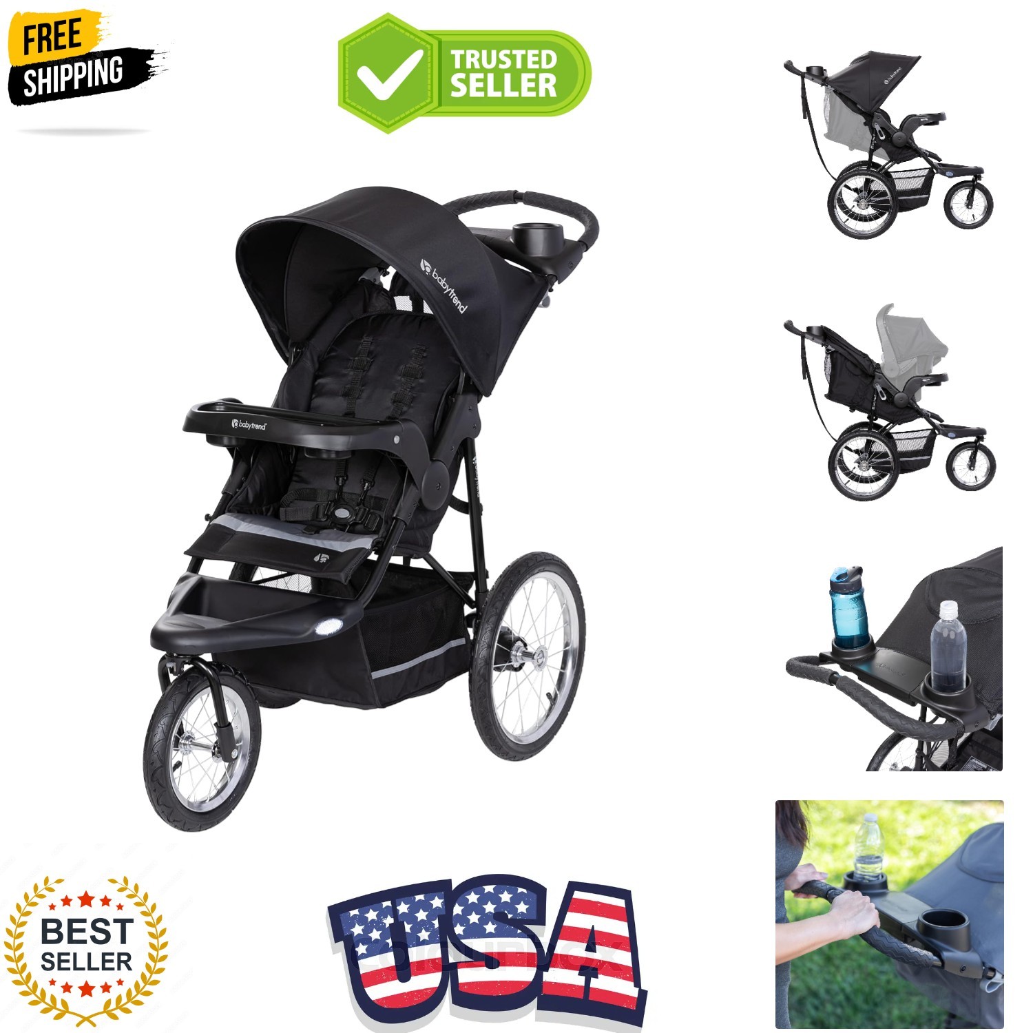 Expedition Jogger, Dash Black
