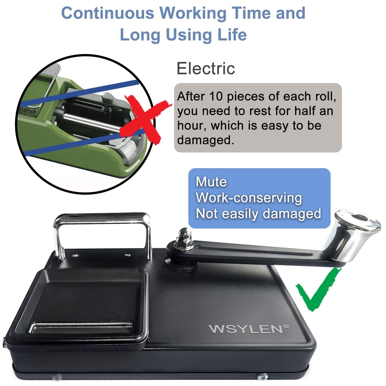 Manual Cigarette Rolling Machine with Storage, Dual-Track for 8mm Cigarettes