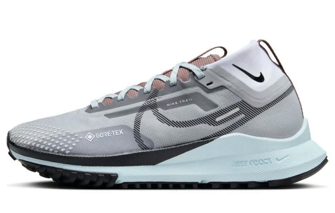Nike React Pegasus Trail 4 Gore Tex Smoke Glacier Blue DJ7929-005 Womens Sizes