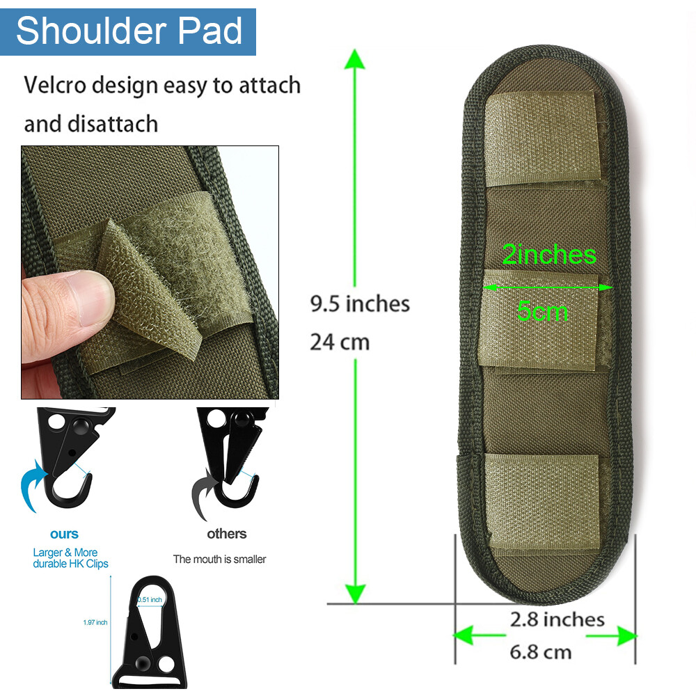 Tactical Quick Release Two-Point Rifle Gun Sling Adjustable with Shoulder Padded