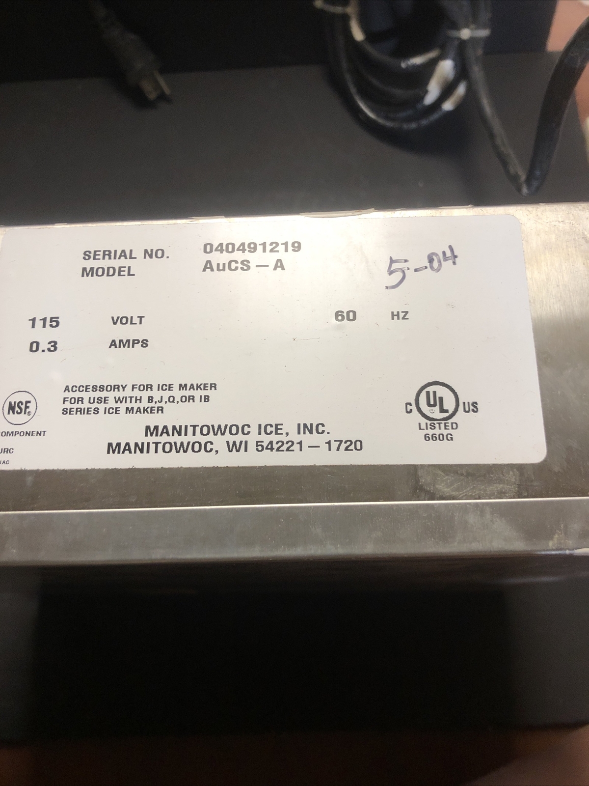 Manitowoc AuCS-A Automatic Cleaning System Ice Machine AuCSA Q Machine