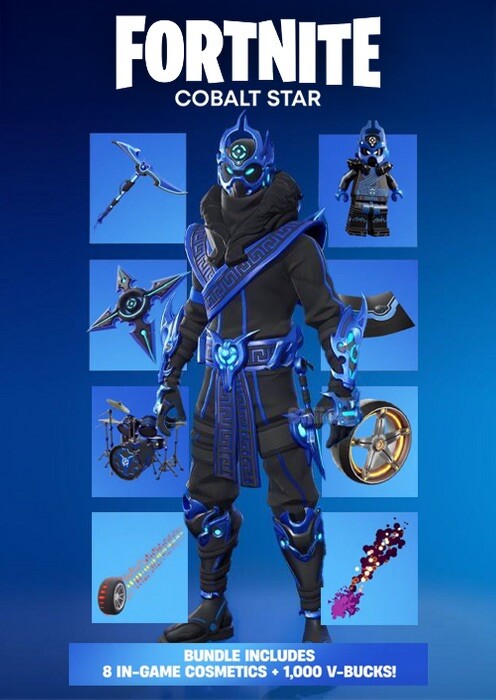 Fortnite - Cobalt Star Bundle Code - 8 Cosmetics + 1000 V-Bucks (USA/CANADA/EUR)