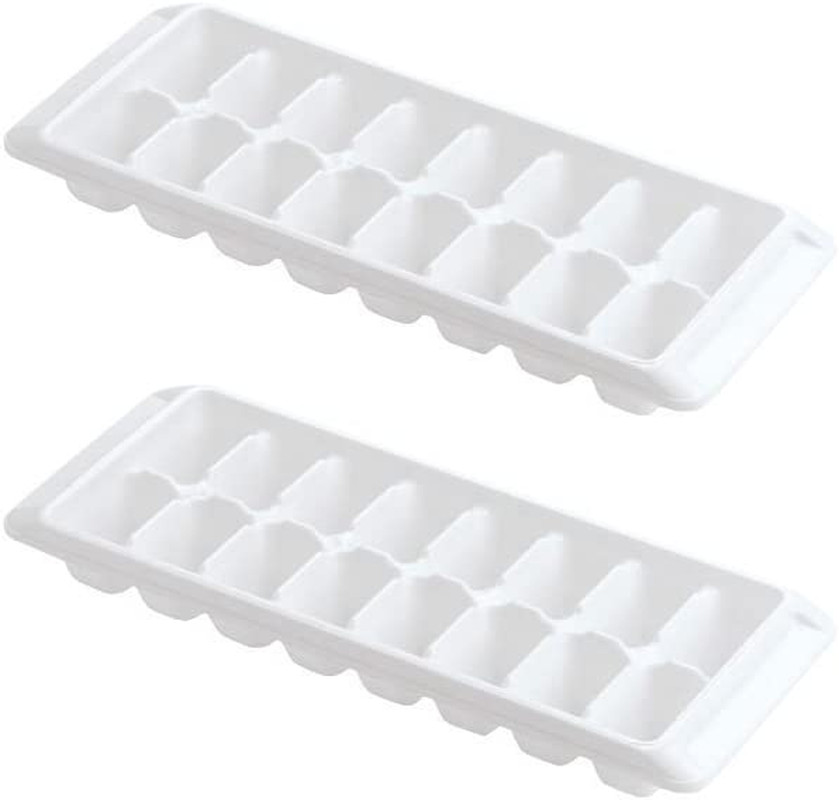 Ice Cube Trays 16 Cube Easy Release BPA Free Stackable Freezer Molds 2 Pack