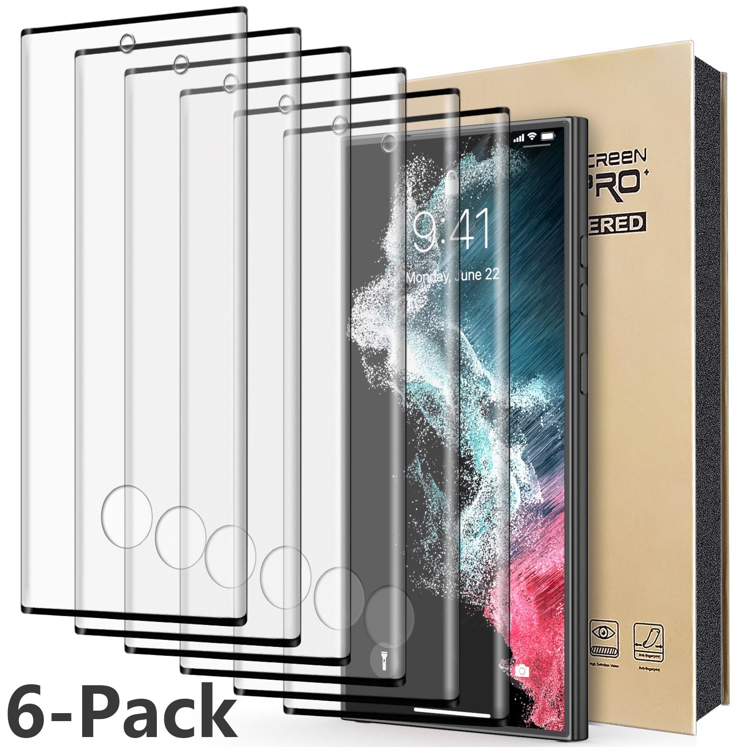 For Samsung Galaxy S22 Ultra/S22 Plus/S22 Clear Tempered Glass Screen Protector