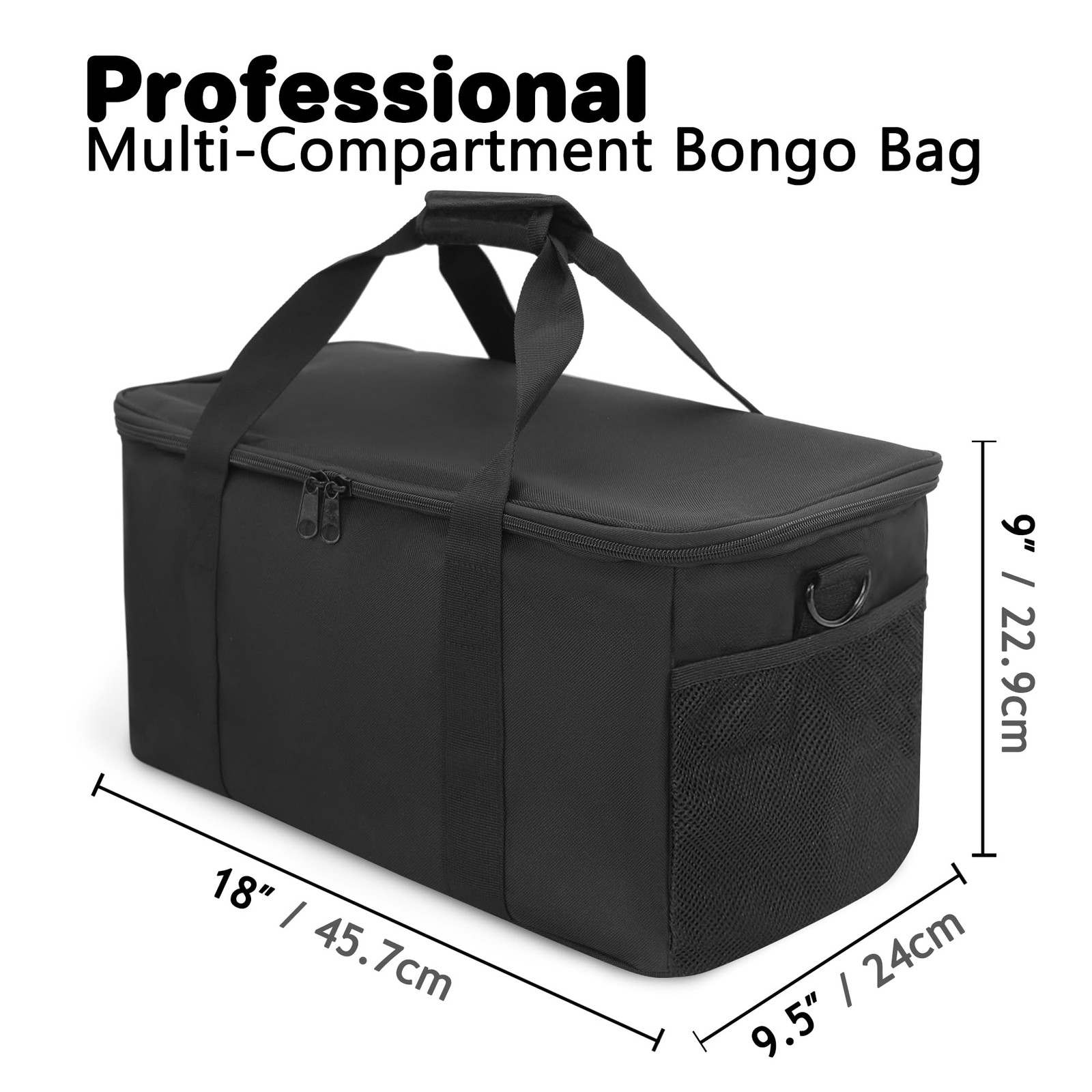 Bongo Drum Bag, 3 Pockets & Strap Bag only