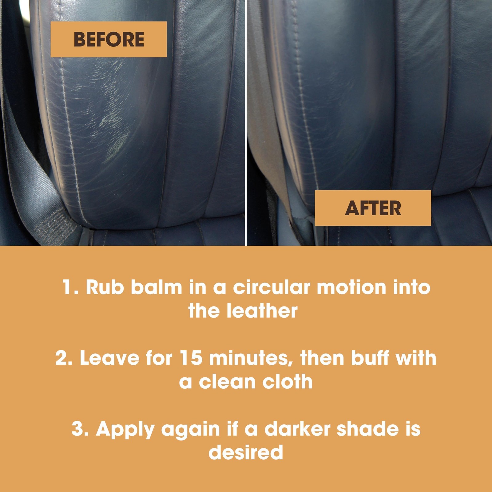 The Original Leather Recoloring Balm by - Black Leather Dye for Furniture, Co...