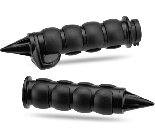 1 Inch Motorcycle Grips for Cable Throttle Handlebars – Fits Style2-Black