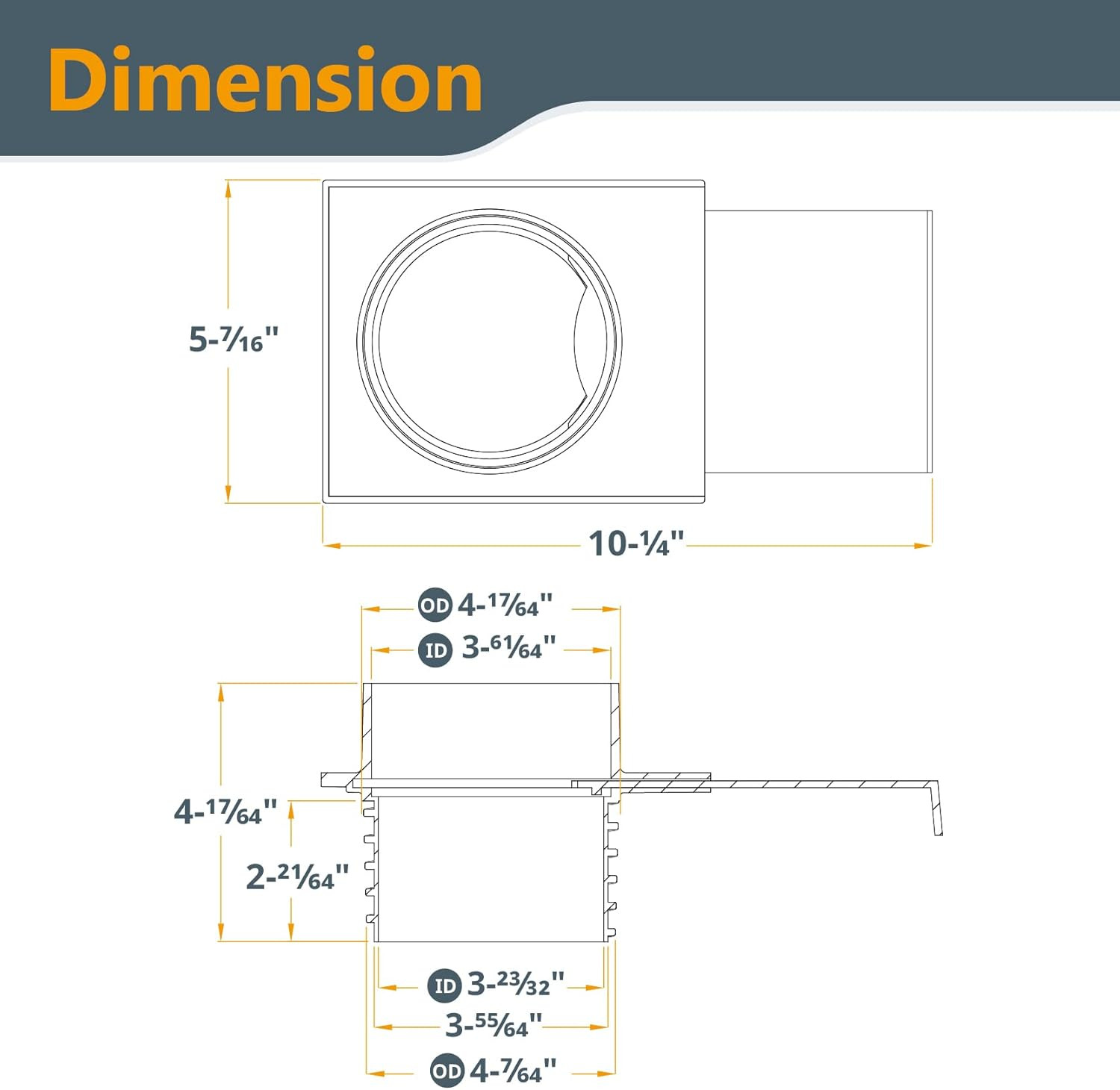 70287 4 Inch Blast Gate Dust Collection Quick Change Threaded/Non-Threaded Ends