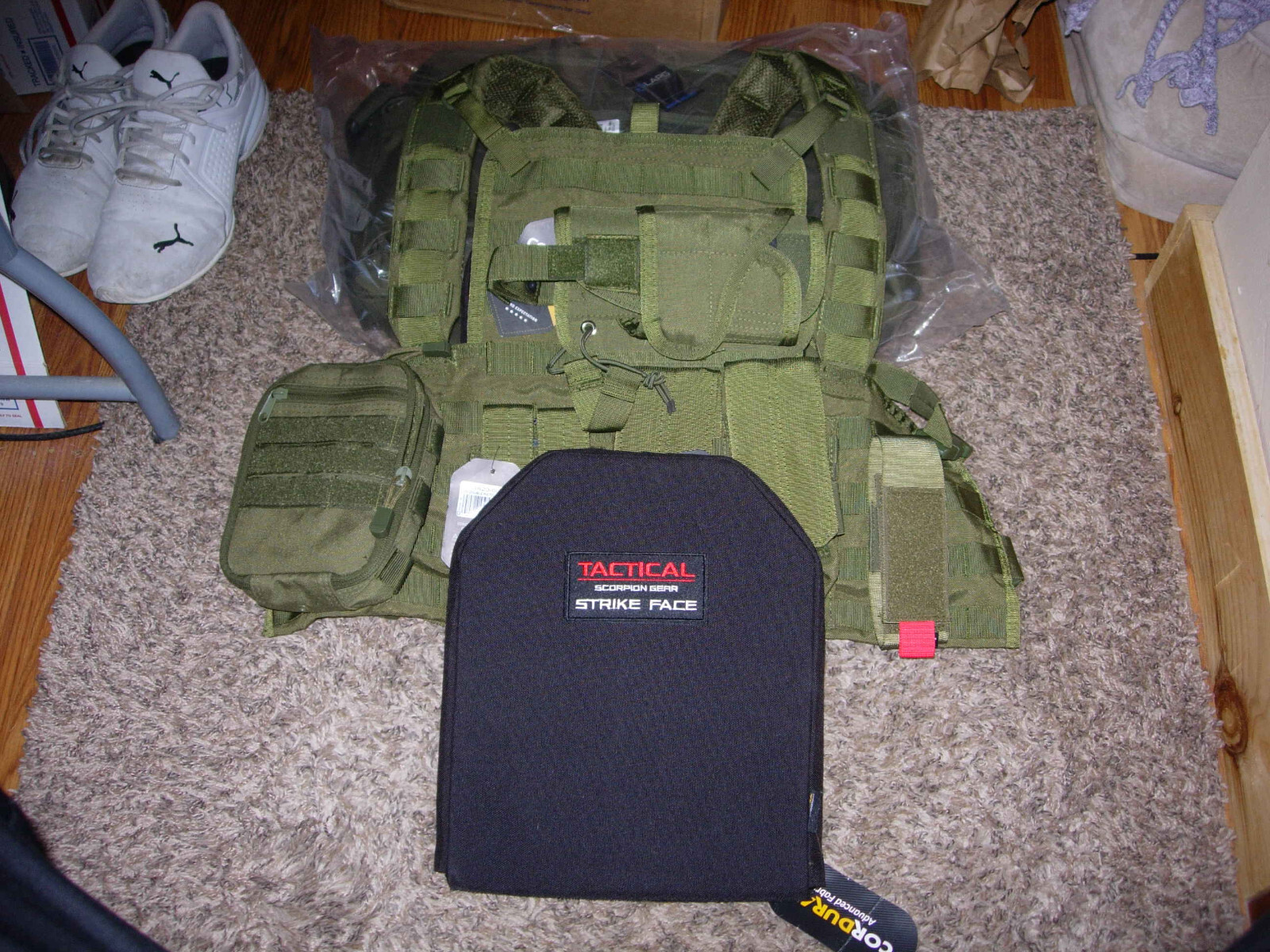 Condor MCR1 Plate Carrier, Level 3 AR500 Plate, Trauma Pad,  Pouches and Holster