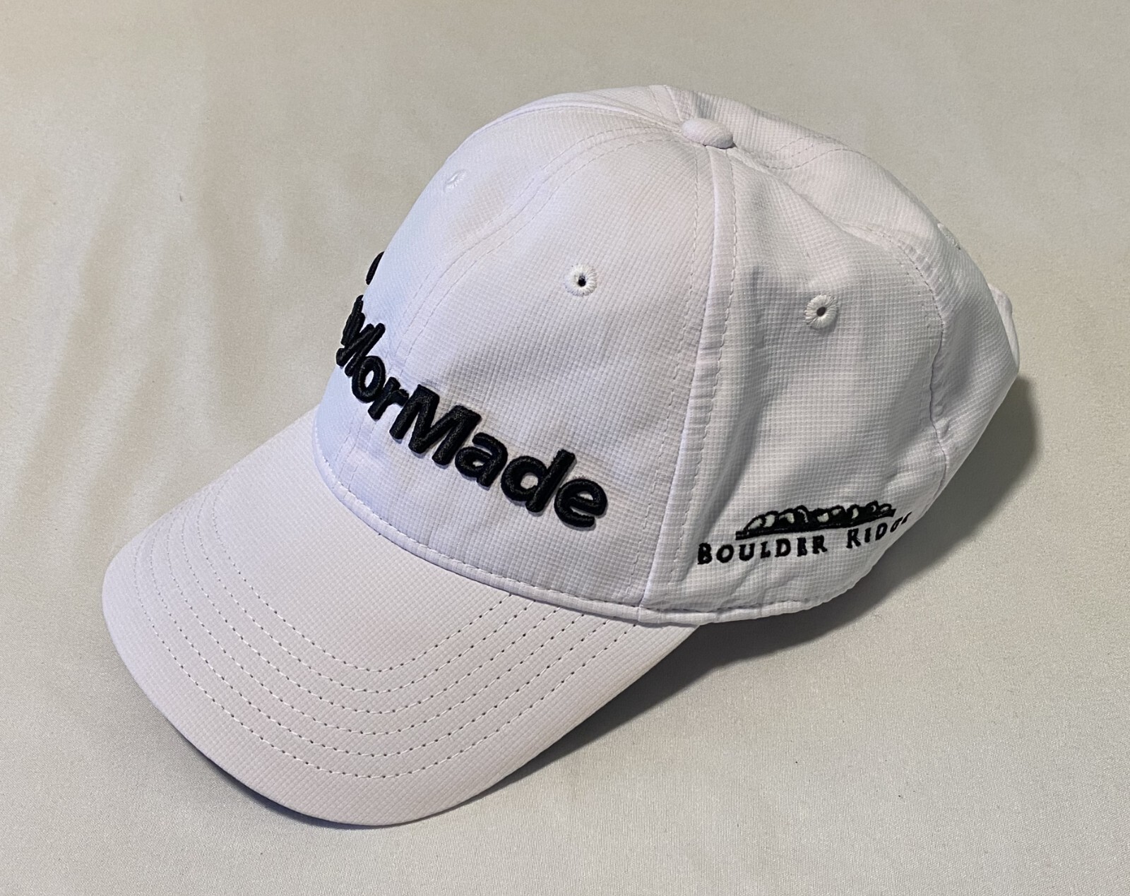 TaylorMade Boulder Ridge White Adjustable Black Men Hat