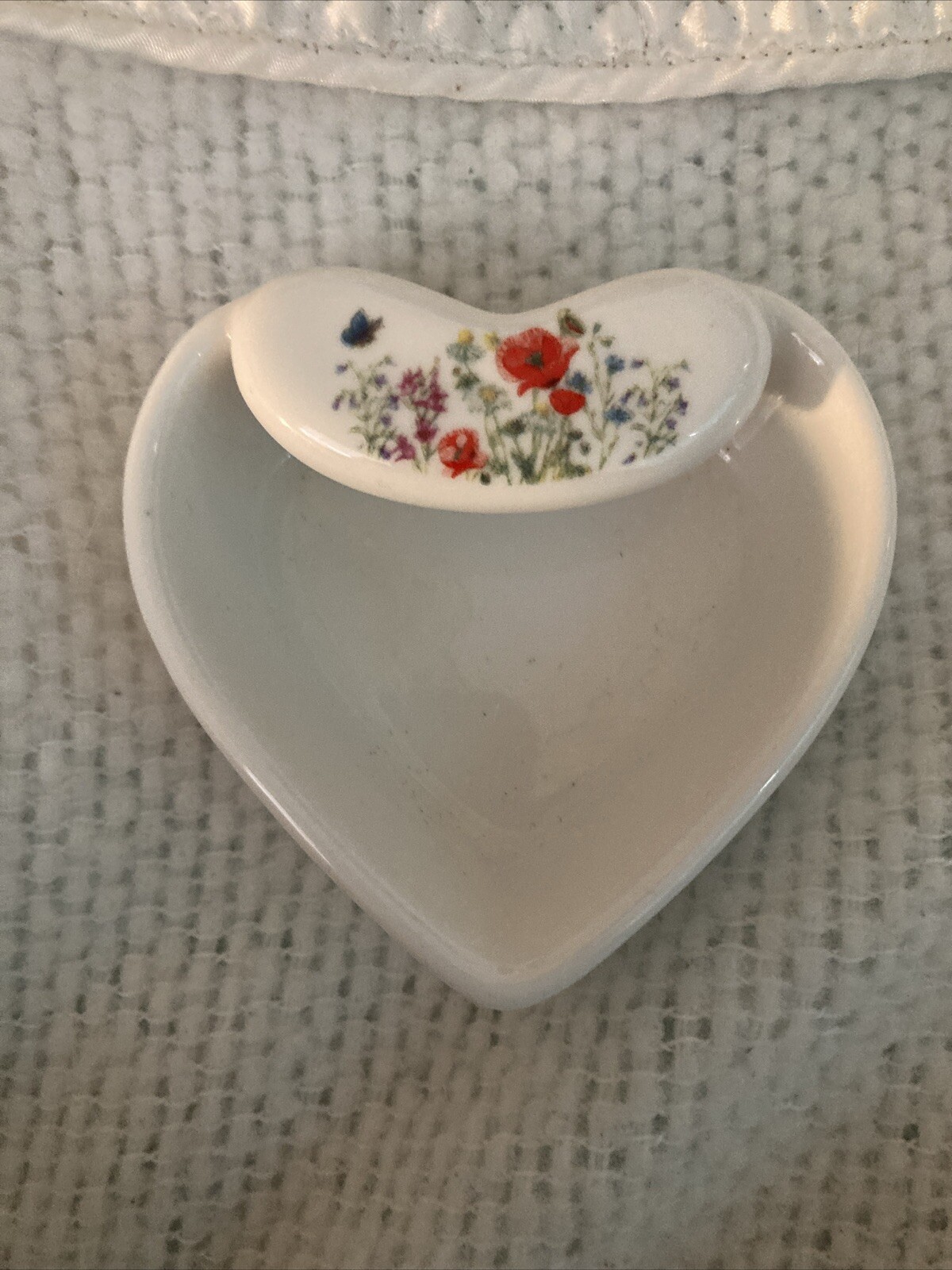 Golden Bell Made In Korea Bone China Hand Painted Trinket Dish
