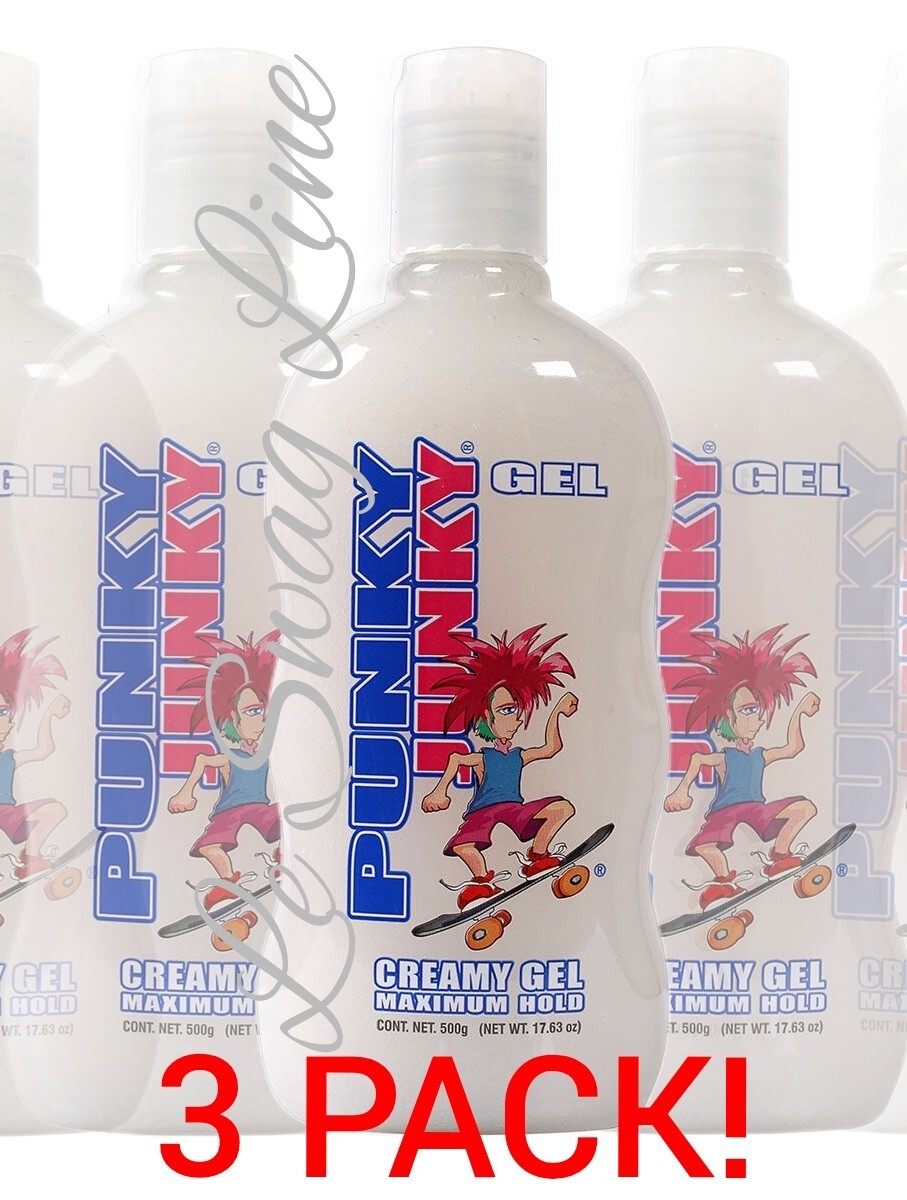 3X Punky Junky Creamy Gel Max Hold Wet Estilo  500g o 17.6 oz 3 PACK!