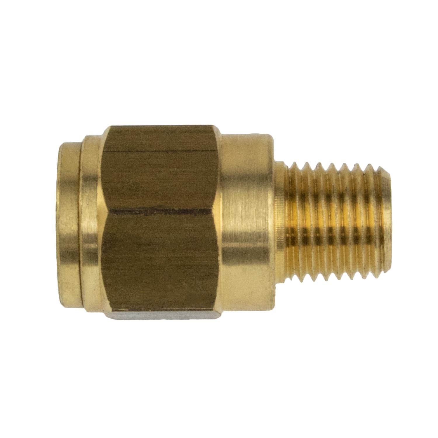 PUSH-TO-CONNECT FITTING - FITS 1/2" AIR TUBE TUBING - 1/4"-18 NPT MALE THREAD