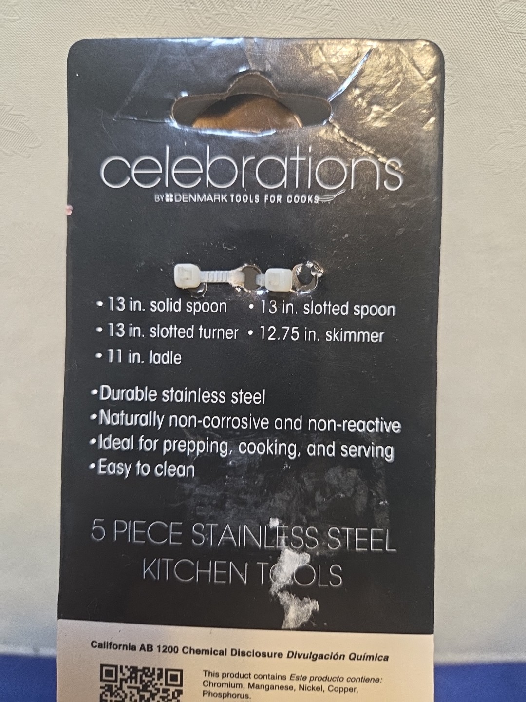 Celebrations 5 Piece Stainless Steel Kitchen Tools