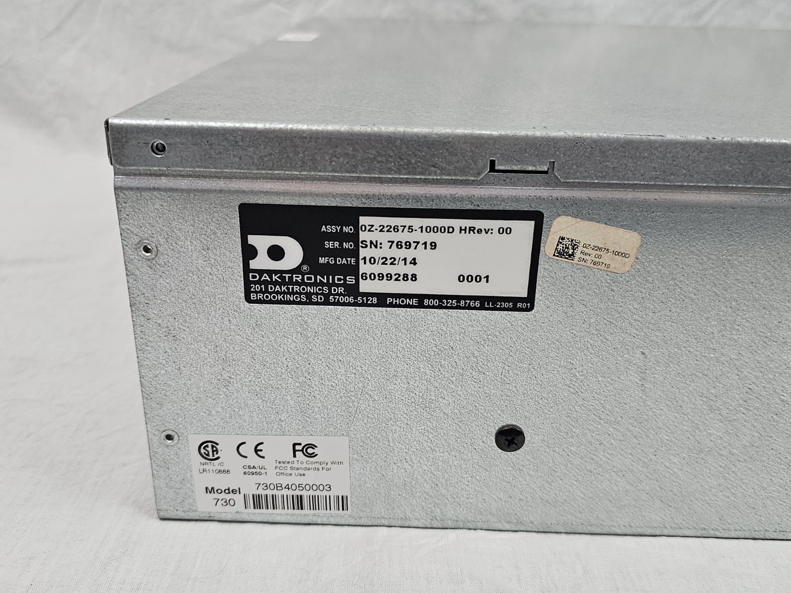 DAKTRONICS VENUS 7000 DIGITAL MEDIA PLAYER CPU 730 A-2574