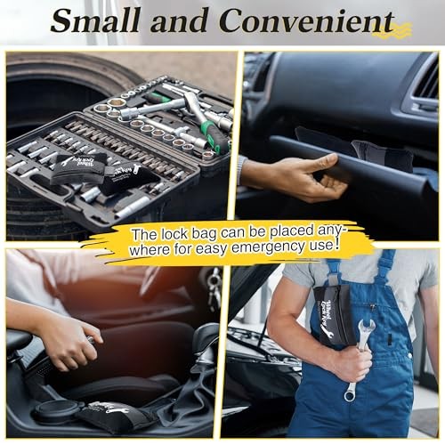 2Pack Wheel Lock Key Storage Pouch with Zipper() | Canvas Wheel Lock Key Gray