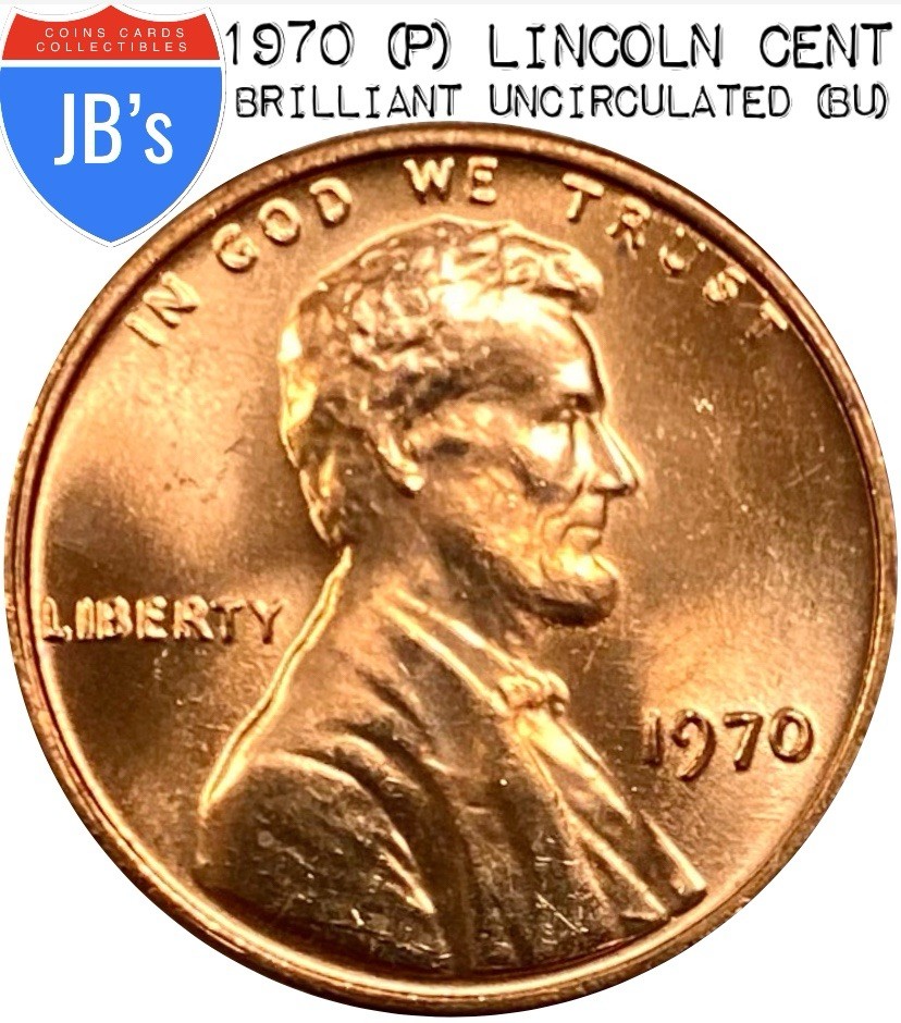 1970 (P) Lincoln Memorial Cent Penny 1c - Brilliant Uncirculated (BU)