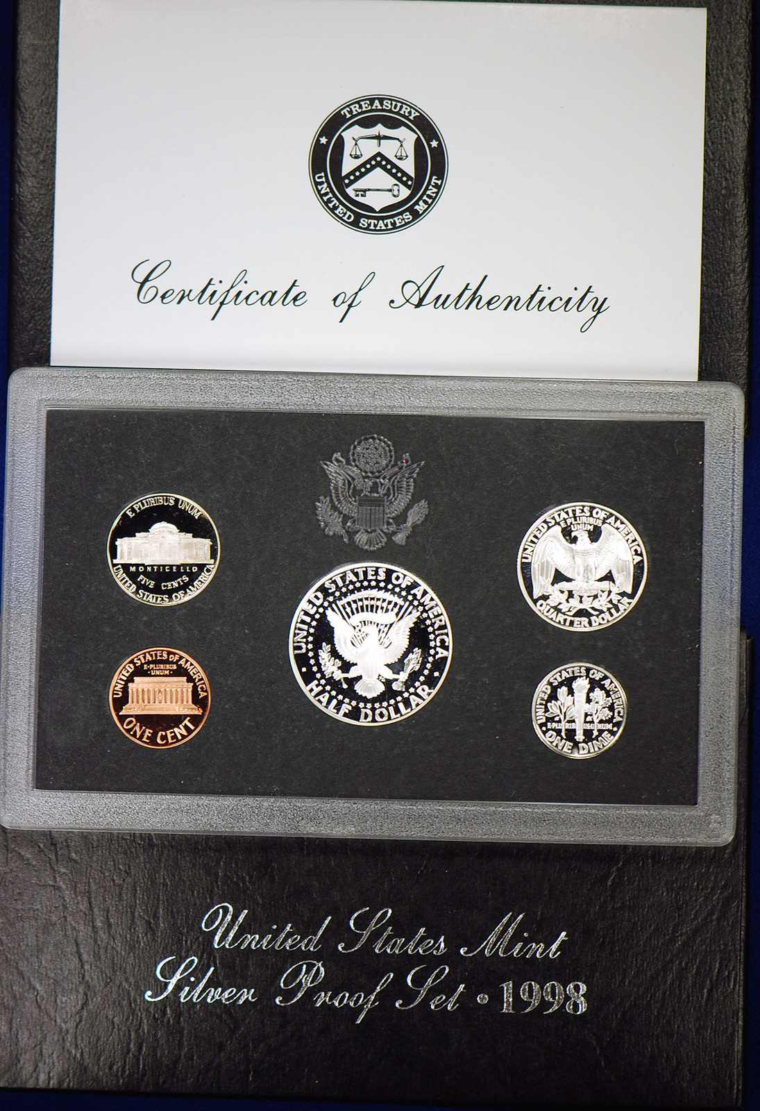 1998-s SILVER U.S. Proof Set. In a black standard size proof set container