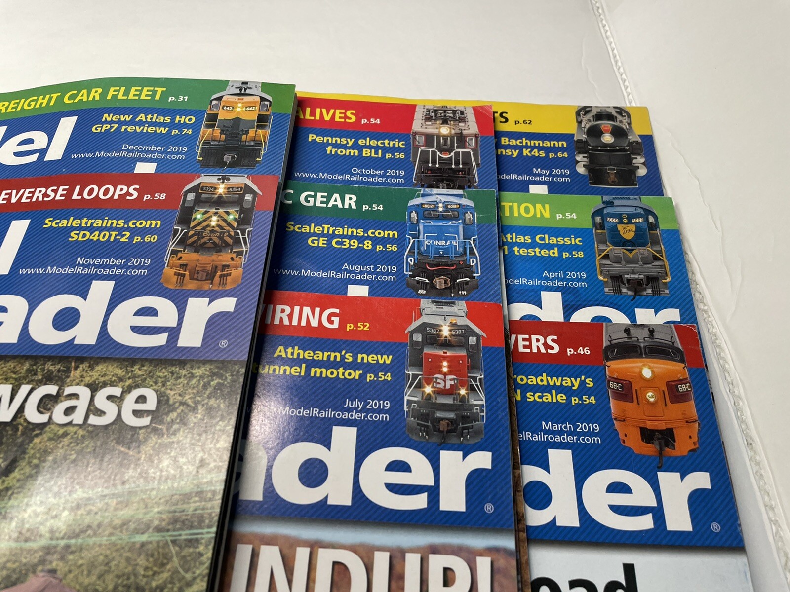 Model Railroader Magazines 2019 Lot of 8 Used