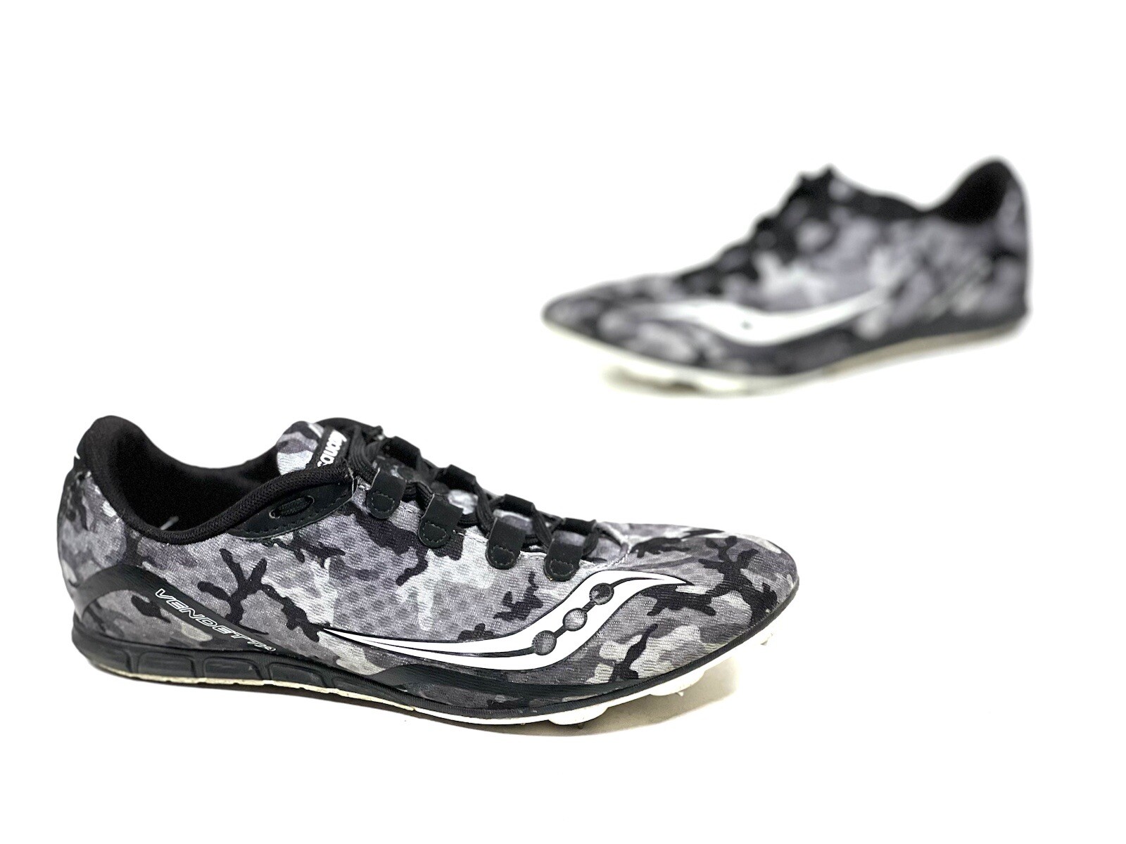 Saucony Vendetta Track Spike Running Shoe S29027-6 Black Gray Womens Sz. 8