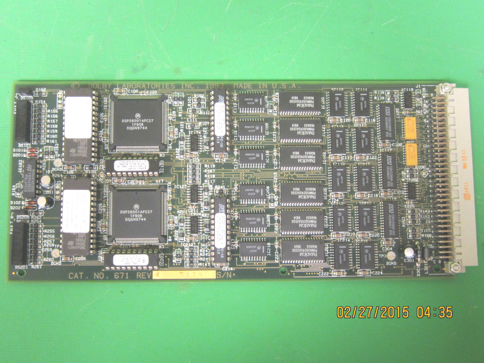 Dolby Cat.671 Dual DSP board DA20 for CP500 Cinema Sound Processor