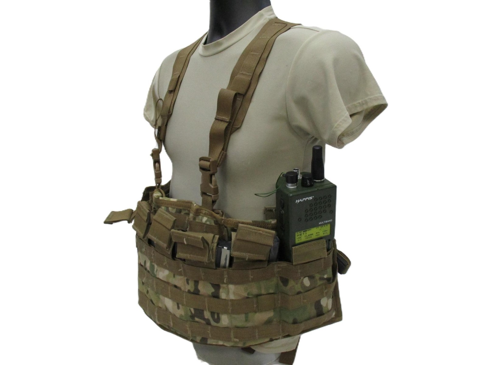 MULTICAM USGI TACTICAL ASSAULT PANEL TAP CHEST RIG MOLLE VEST SHOULDER HARNESS