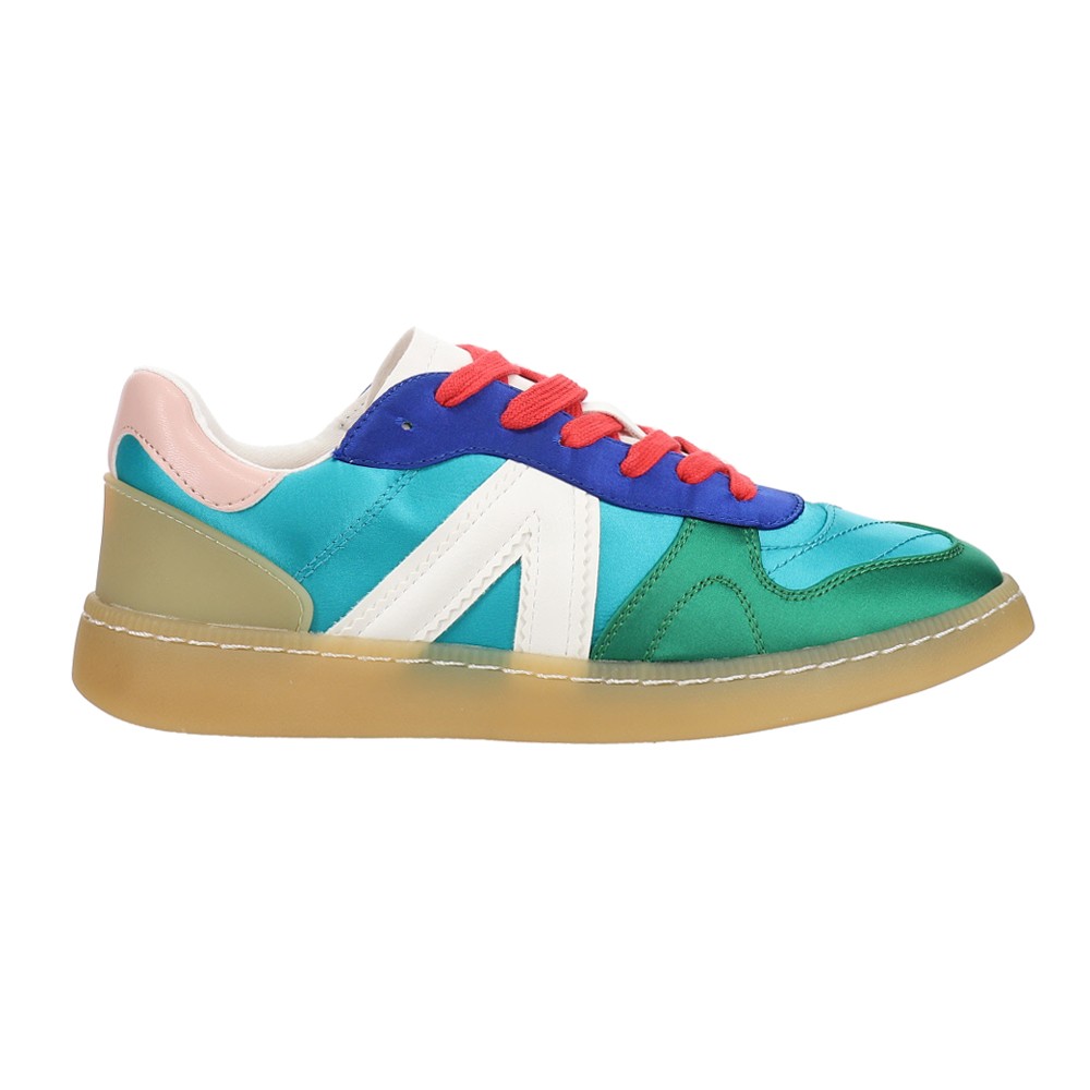 MIA Vesta Metallic Lace Up  Womens Blue, Green Sneakers Casual Shoes GS1498801-T