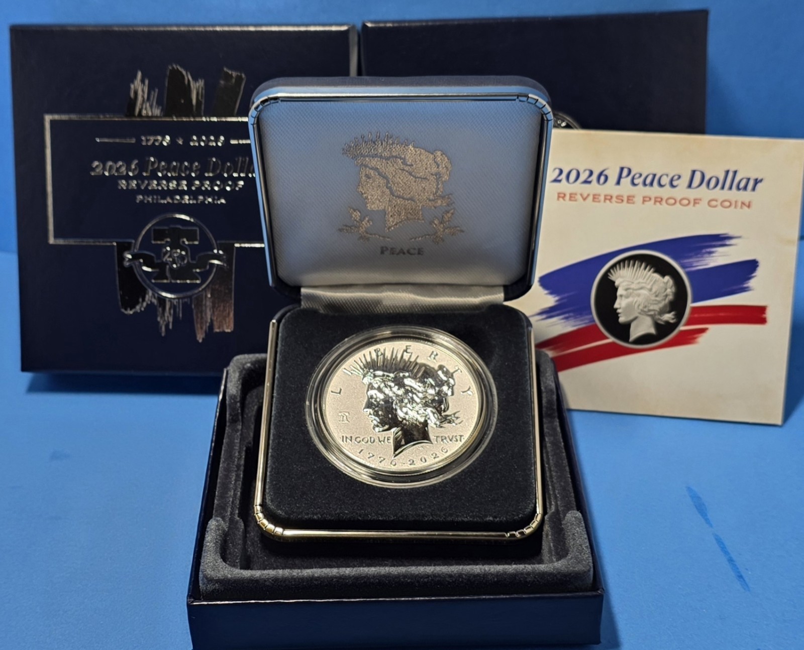 2026 P Peace Silver Dollar Reverse Proof Dual Date Privy **IN-STOCK**