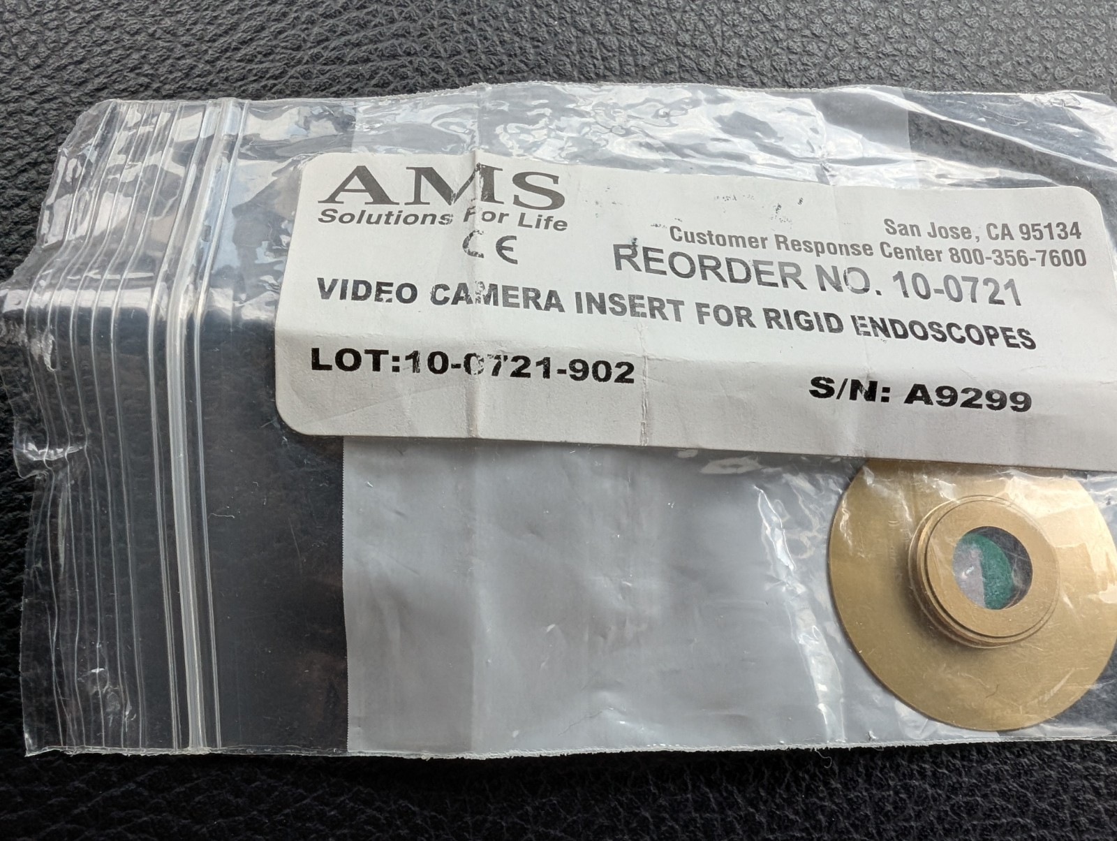 10-0721 Boston AMS Laserscope Video Camera Insert For Endoscope Filter AURA KTP