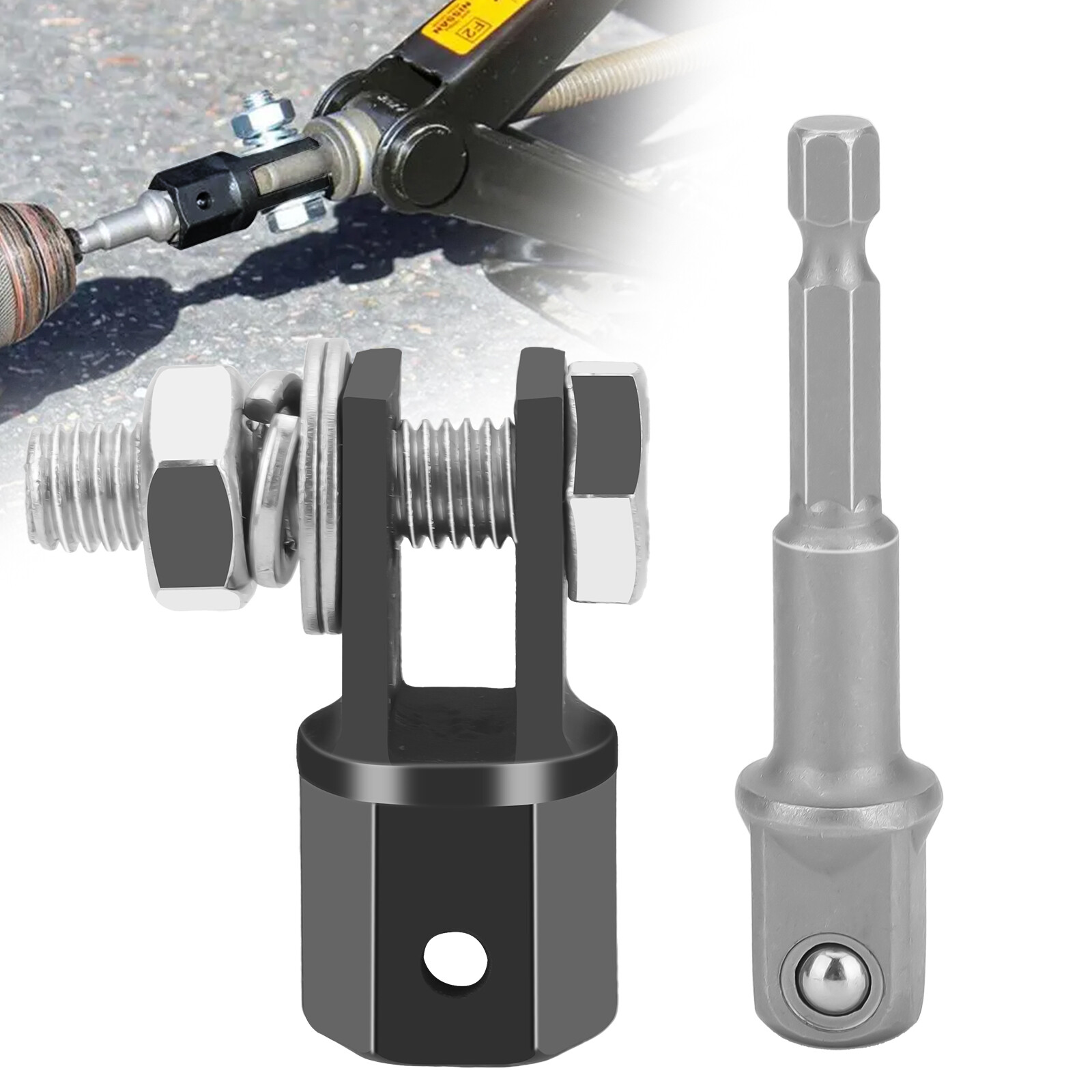 1/2 Inch Car Scissor Jack Adapter Chrome Vanadium Steel Drive Impact Wrench Tool