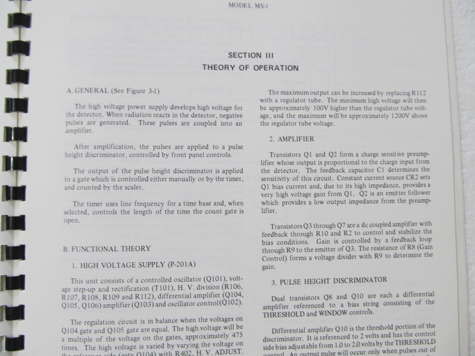 EBERLINE LABORATORY Mini Scaler MS-1 TECHNICAL MANUAL 1974