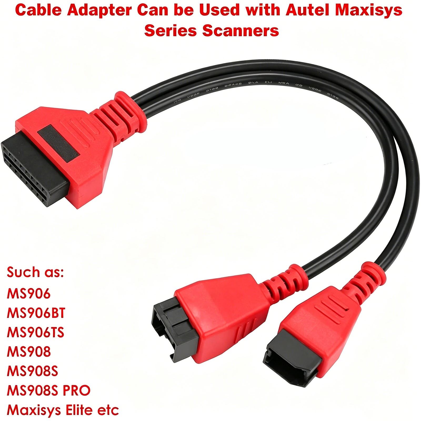 FCA 12+8 Cable Adapter for Chrysler 12+8 Programming Cable Connector, Autel OBD2