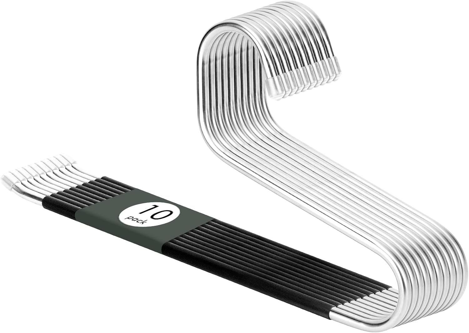 10 Ganchos Para Pantalones De Acero Inoxidable Antideslizantes 8 mm Organizador